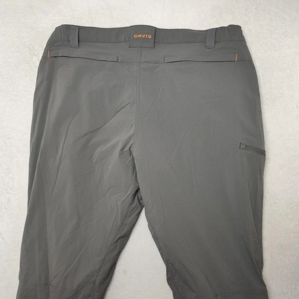 Orvis Pants Mens XL 38x32 Gray Fleece Lined Outdoor Hiking Travel Winter Work‎